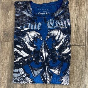 Vintage Y2K ExtremeCouture Blue Short Sleeve Graphic Tee